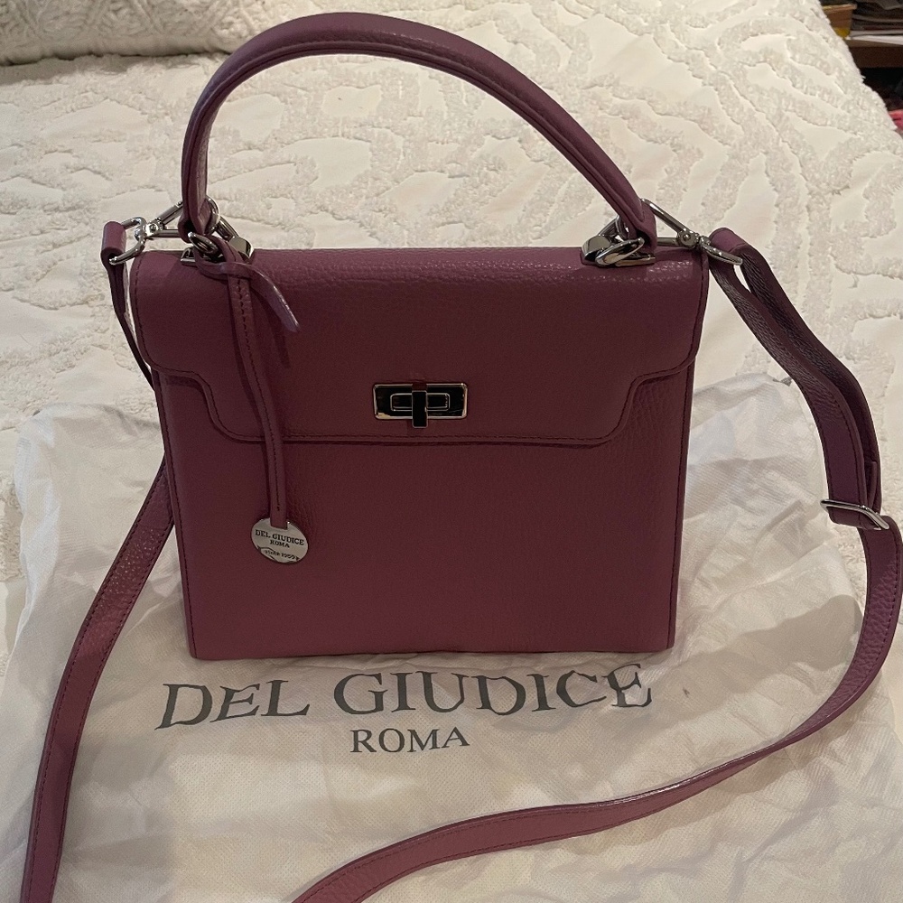 Del Giudice Roma “Amelia L” Custom Plum Color Handbag